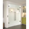 Hinged all-glass doors