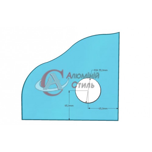 Square surface lock glass-floor Techoln A166S