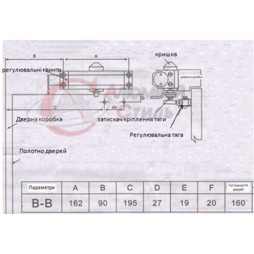 Automatic door closer 45-60 kg Techoln А201 WI